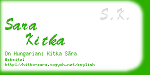 sara kitka business card